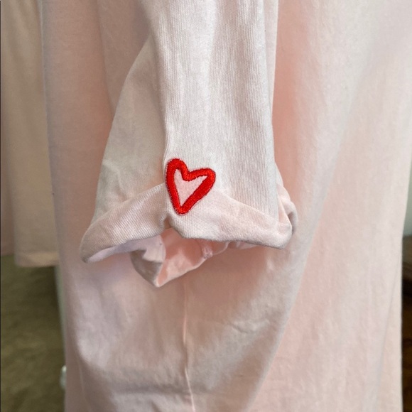 NYDJ Pink Relaxed Short Sleeve Tee - Picture 6 of 11